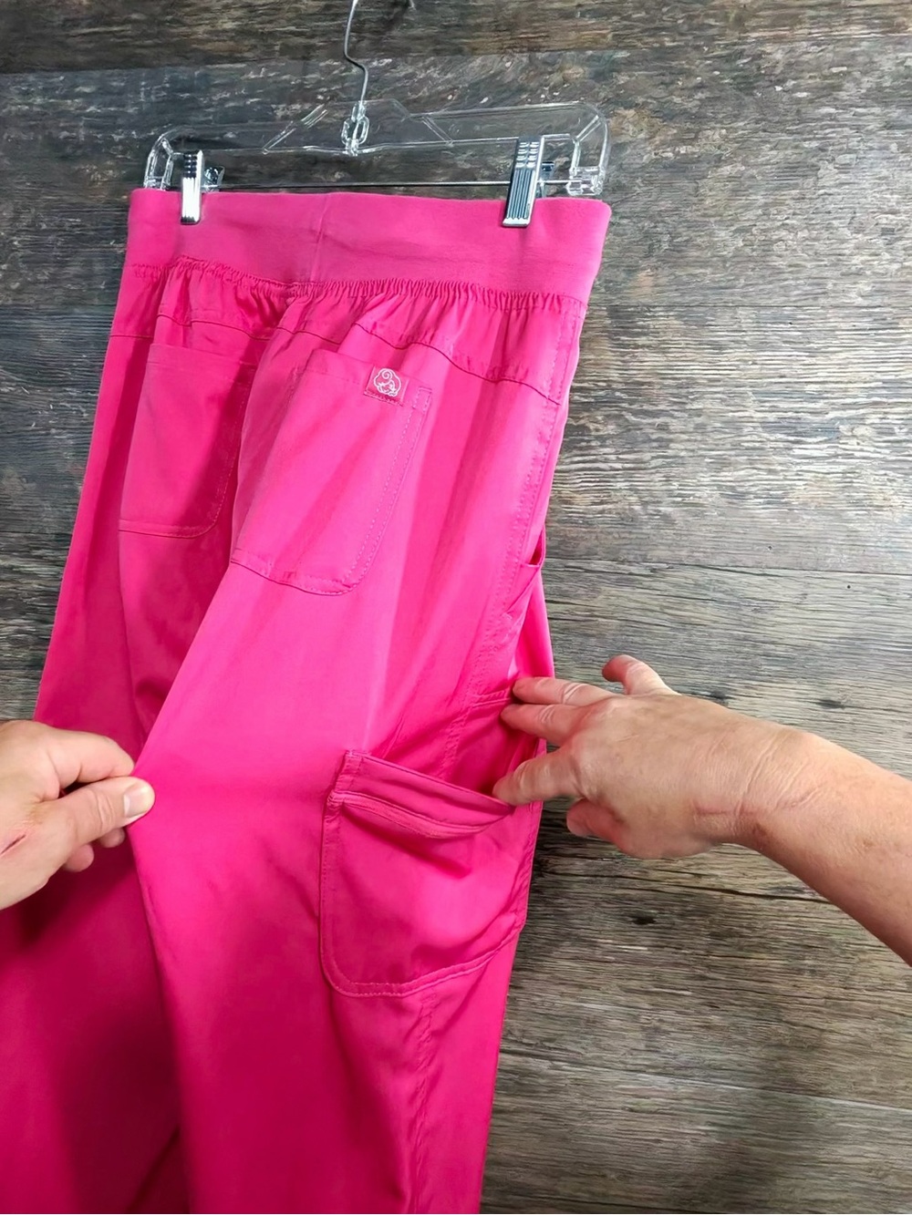 MediChic Bright Pink Women's Drawstring Jogger Scrub Pants - Picture 9 of 11